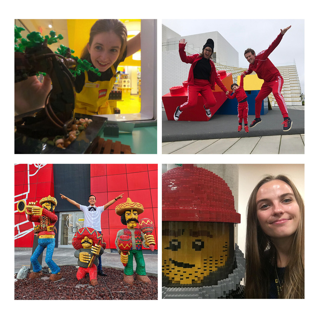 Collage of Lego employees